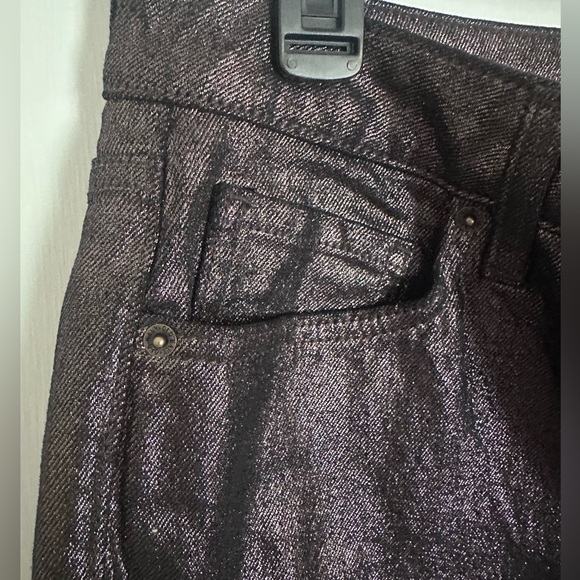 Metallic Black Coated Pants - Picture 4 of 5